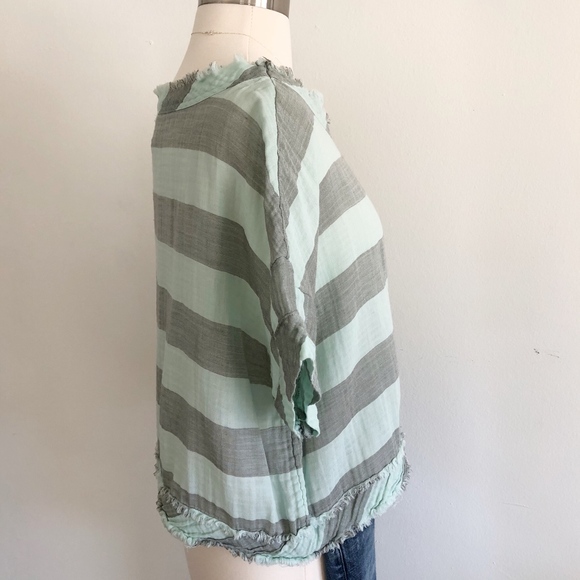 Anthropologie Akemi + Kin Striped Cropped Top, M - Picture 2 of 8